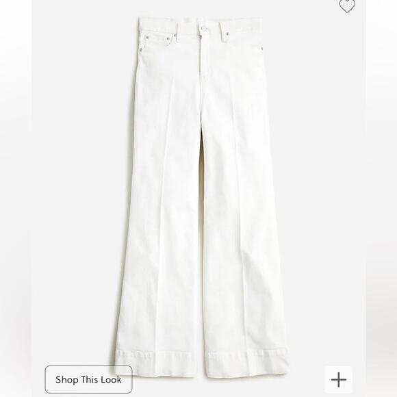 J. Crew‎ Petite Five Pocket Wide Leg Jean in White Wash Size 32P BM812 New - Picture 13 of 15